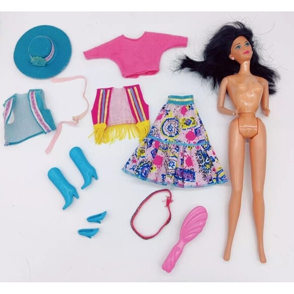 Vintage 1989 Western Fun Barbie Nia Incomplete Outfit + Western Fun Outfit #9951 - Picture 16 of 16
